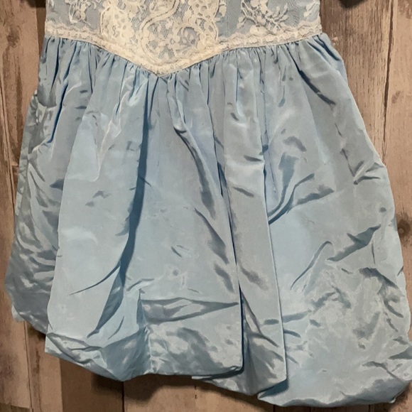 Gunne Sax Vintage Girls Blue Lace Party Dress 7 - Picture 3 of 9